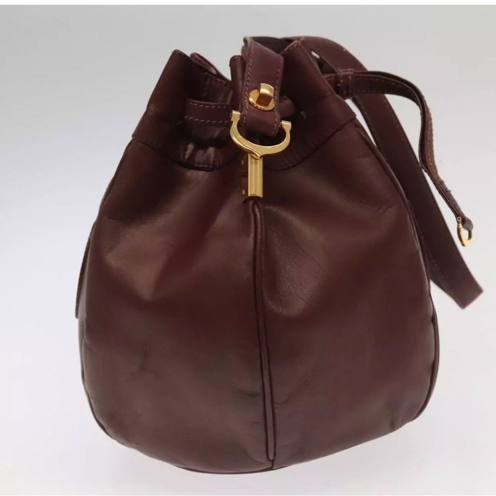 Sale‼️Cartier Elegant  Leather Bucket Bag-Preowned -As Is